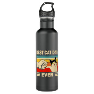 Grandfather Quotes   Best Cat Dad Ever Stainless Steel Water Bottle