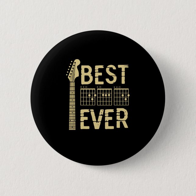 Grandfather Quotes | Best Dad Guitar Ever Button (Front)