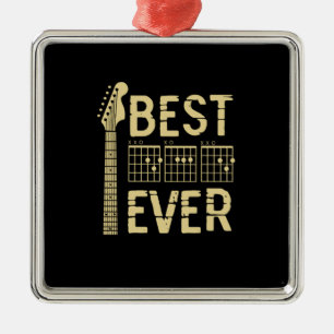 Grandfather Quotes   Best Dad Guitar Ever Metal Ornament