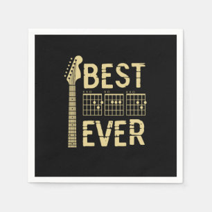 Grandfather Quotes   Best Dad Guitar Ever Napkins