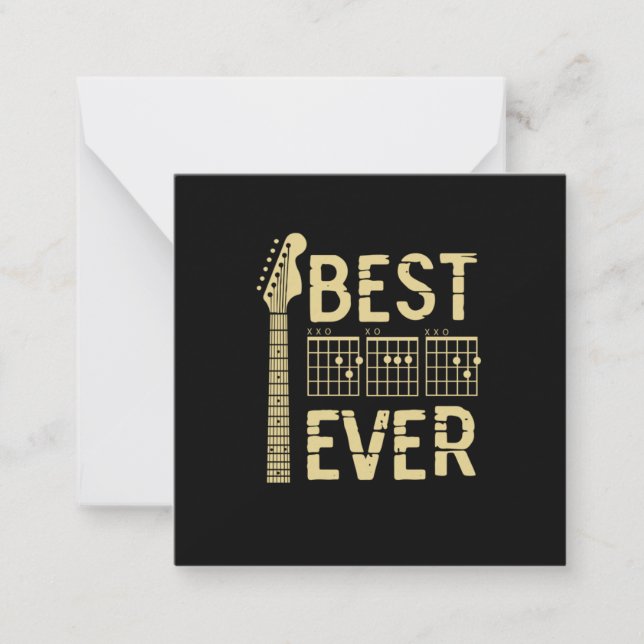 Grandfather Quotes | Best Dad Guitar Ever Note Card (Front)