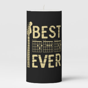 Grandfather Quotes   Best Dad Guitar Ever Pillar Candle
