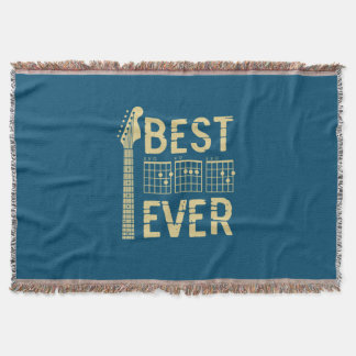 Grandfather Quotes | Best Dad Guitar Ever Throw Blanket
