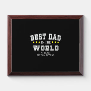 Grandfather Quotes Best Dad In The World Award Plaque