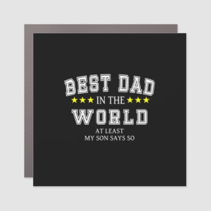 Grandfather Quotes   Best Dad In The World Car Magnet