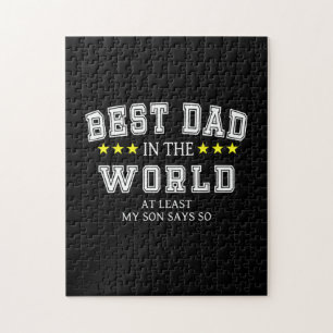 Grandfather Quotes   Best Dad In The World Jigsaw Puzzle