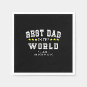 Grandfather Quotes Best Dad In The World Napkins
