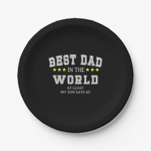 Grandfather Quotes   Best Dad In The World Paper Plates