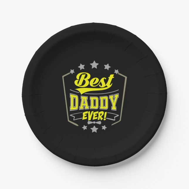 Grandfather Quotes | Best Daddy Ever Paper Plates (Front)