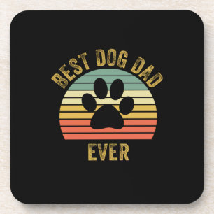 Grandfather Quotes   Best Dog Dad Ever Beverage Coaster