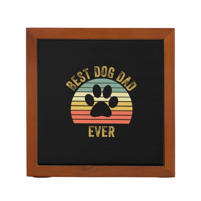 Grandfather Quotes | Best Dog Dad Ever Desk Organizer (Front)