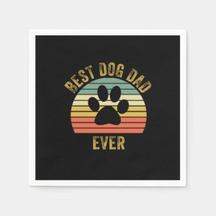 Grandfather Quotes   Best Dog Dad Ever Napkins
