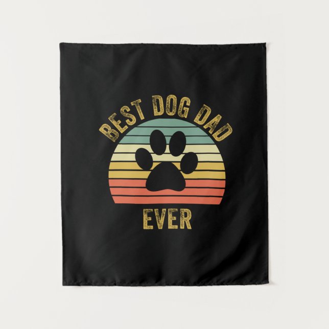 Grandfather Quotes | Best Dog Dad Ever Tapestry (Front)