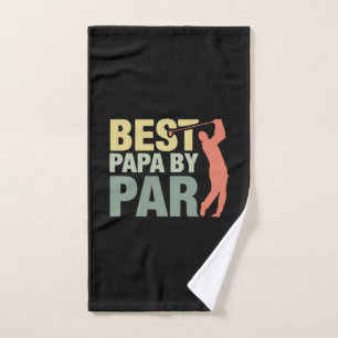 Grandfather Quotes Best Papa By Par Golf Hand Towel