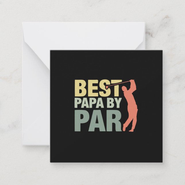 Grandfather Quotes | Best Papa By Par Golf Note Card (Front)