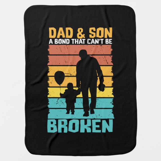 Grandfather Quotes | Dad And Son Baby Blanket (Front)
