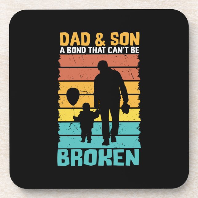 Grandfather Quotes | Dad And Son Beverage Coaster (Front)