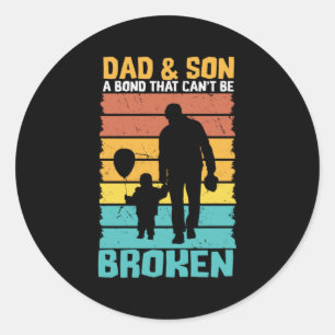 Grandfather Quotes Dad And Son Classic Round Sticker