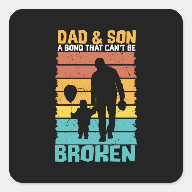 Grandfather Quotes | Dad And Son Square Sticker (Front)