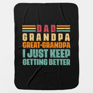 Grandfather Quotes   Dad Great Grandpa Baby Blanket