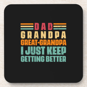 Grandfather Quotes   Dad Great Grandpa Beverage Coaster