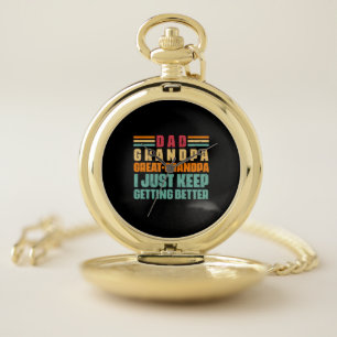 Grandfather Quotes   Dad Great Grandpa Pocket Watch