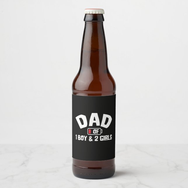 Grandfather Quotes | Dad Of One Boy Beer Bottle Label (Front)