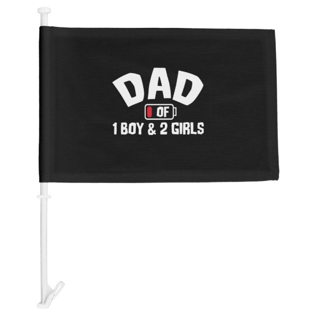 Grandfather Quotes | Dad Of One Boy Car Flag (Front)