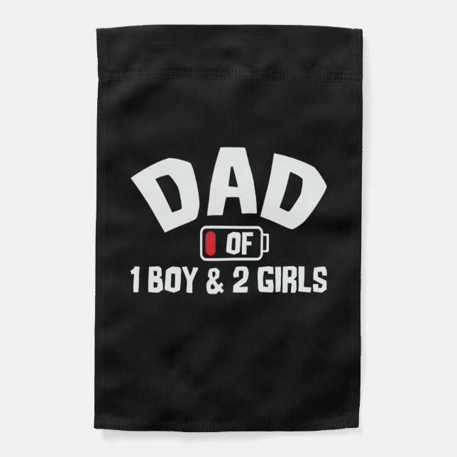 Grandfather Quotes | Dad Of One Boy Garden Flag (Front)