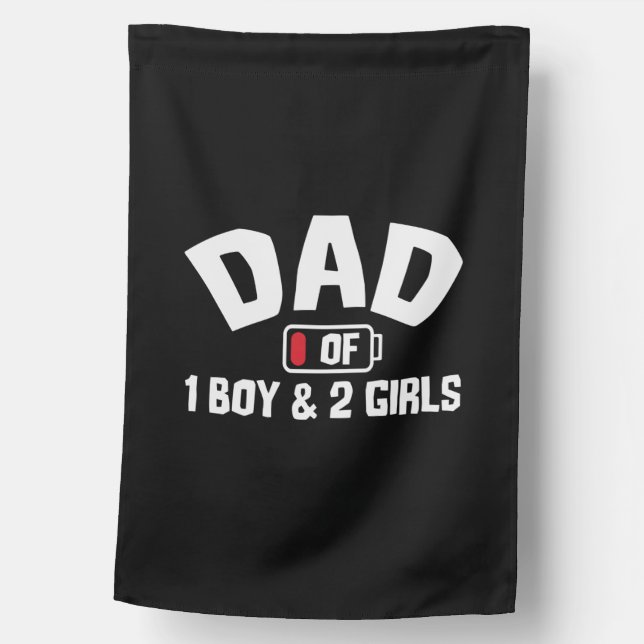 Grandfather Quotes | Dad Of One Boy House Flag (Front)