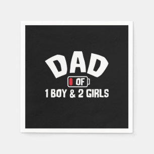 Grandfather Quotes Dad Of One Boy Napkins
