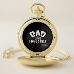 Grandfather Quotes Dad Of One Boy Pocket Watch