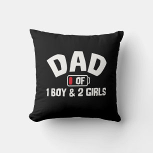 Grandfather Quotes Dad Of One Boy Throw Pillow