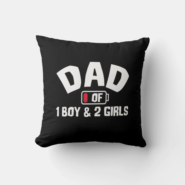 Grandfather Quotes | Dad Of One Boy Throw Pillow (Front)