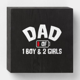 Grandfather Quotes Dad Of One Boy Wooden Box Sign
