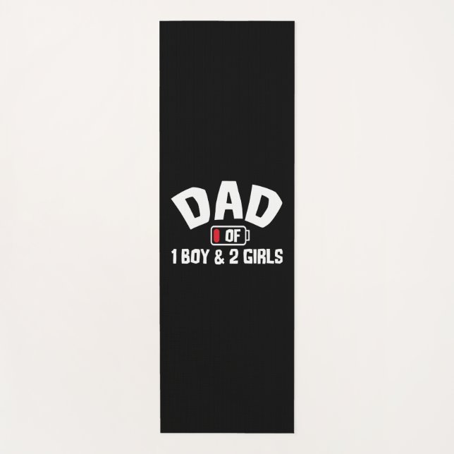 Grandfather Quotes | Dad Of One Boy Yoga Mat (Front)