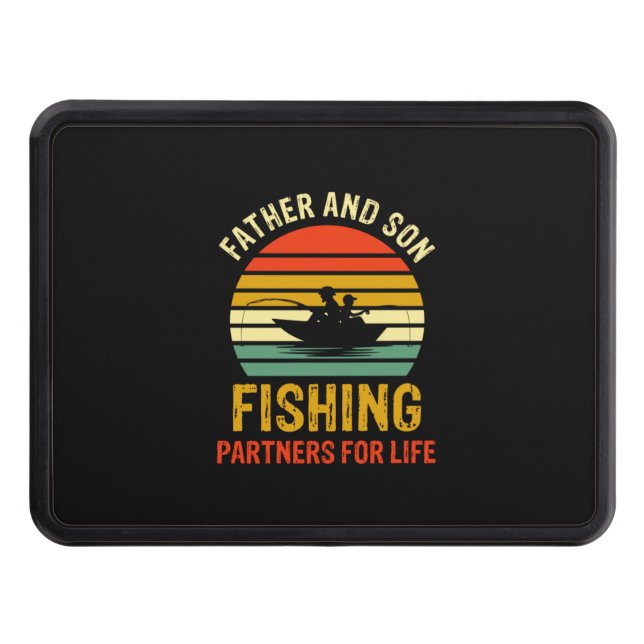 Grandfather Quotes Father And Son Fishing Partner Hitch Cover (Front)
