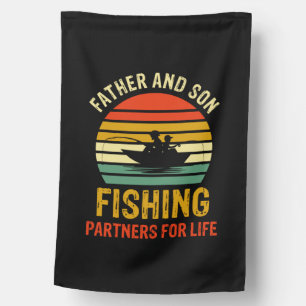 Grandfather Quotes Father And Son Fishing Partner House Flag