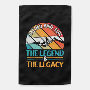 Grandfather Quotes   Father And Son The Legend Garden Flag