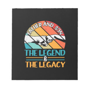 Grandfather Quotes   Father And Son The Legend Notepad