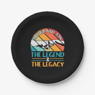 Grandfather Quotes   Father And Son The Legend Paper Plates