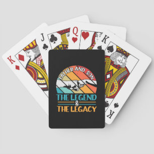 Grandfather Quotes   Father And Son The Legend Poker Cards
