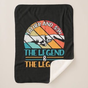 Grandfather Quotes   Father And Son The Legend Sherpa Blanket