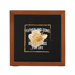Grandfather Quotes Father And Sons Best Friend Desk Organizer