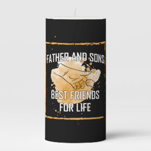 Grandfather Quotes   Father And Sons Best Friend Pillar Candle
