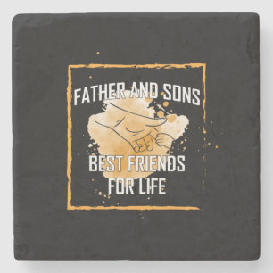 Grandfather Quotes Father And Sons Best Friend Stone Coaster