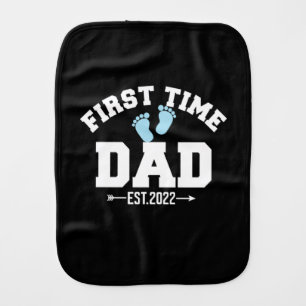 Grandfather Quotes First Time Dad 2022 Baby Burp Cloth
