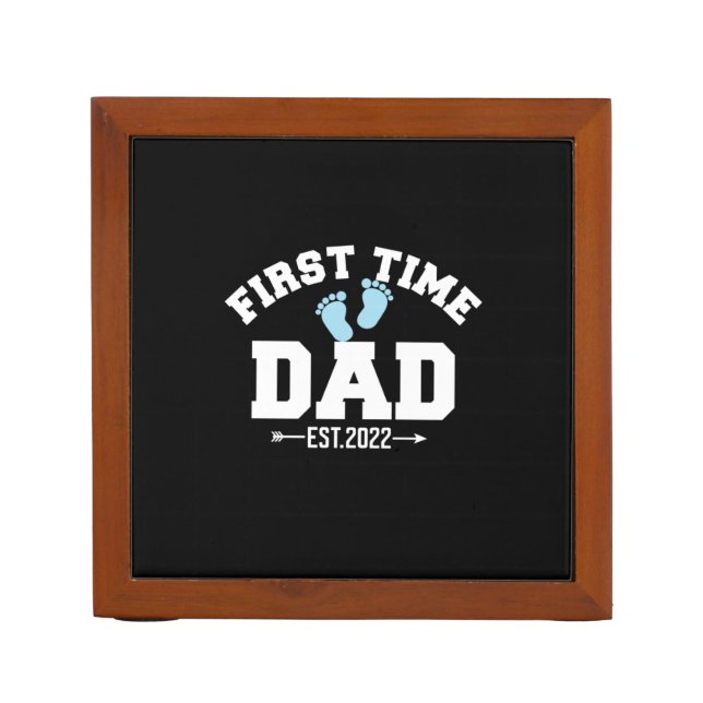 Grandfather Quotes | First Time Dad 2022 Desk Organizer (Front)
