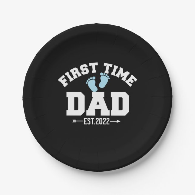 Grandfather Quotes | First Time Dad 2022 Paper Plates (Front)
