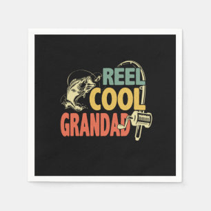 Grandfather Quotes Fishing Cool Grandad Napkins